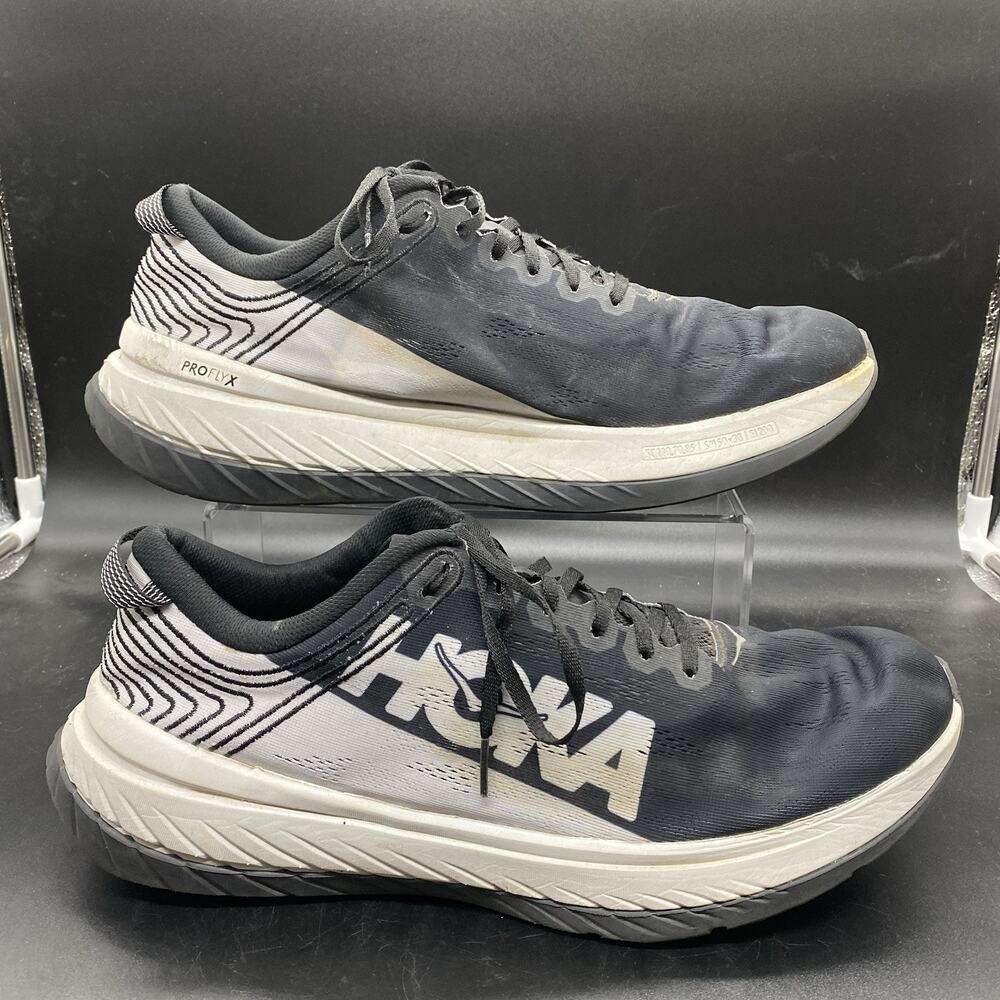 Hoka Carbon X Shoes Black White Road Race Speed Trainer Men’s 14 1102886 BNCL